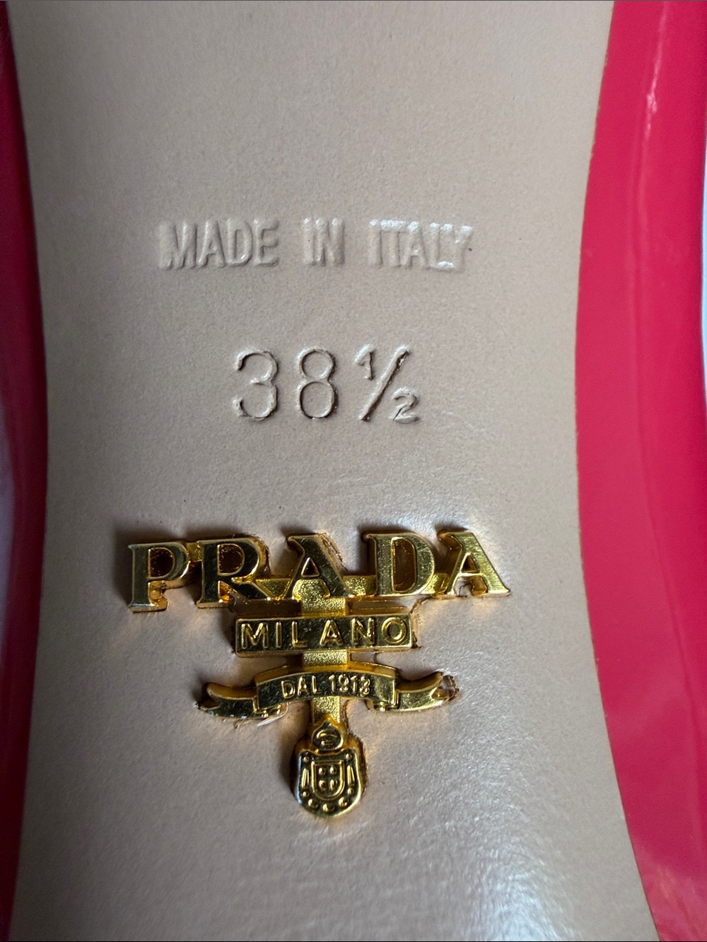 Prada Patent Leather Open-Toe Pumps in Hot Pink 8.5 - Picture 7 of 12